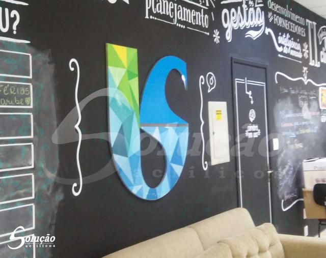 Placas / Logos Em Acrílico - Logo Sabesp Adesivado - Modelo 1142