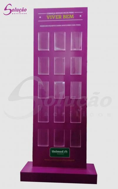 Peças Hospitalares Em Acrílico - Porta folder de chão - Modelo 1200