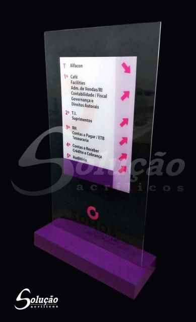 Placas / Logos Em Acrílico - Totem Informativo - Modelo 1203